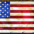USA Flag On Scroll